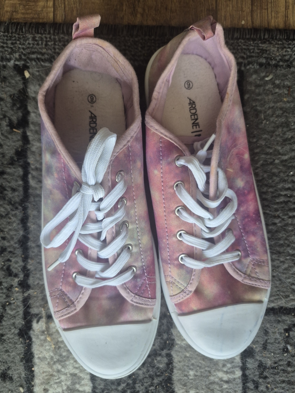 Ardene Pink Purple Tie-Dye Canvas Sneakers